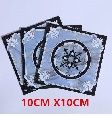 10CM X 10CM 20 шт., европейская самоклеящаяся напольная мозаичная плитка, стикер s, водонепроницаемая Керамическая Настенная Наклейка, обои для домашнего декора, строительный инструмент - Цвет: 10CM X 10CM