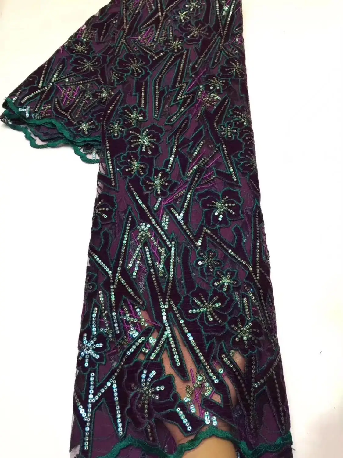 Высококачественное нигерийское кружево Африканский бархат тюль фатин кружевная