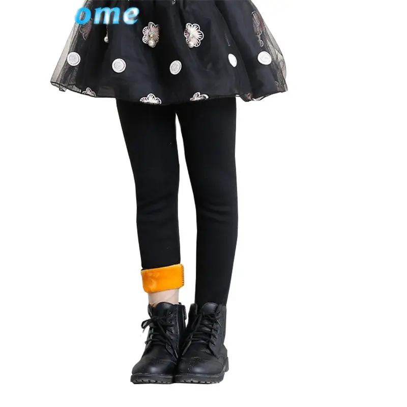 Теплые леггинсы с юбкой для девочек подростков зимняя Вельветовая юбка штаны