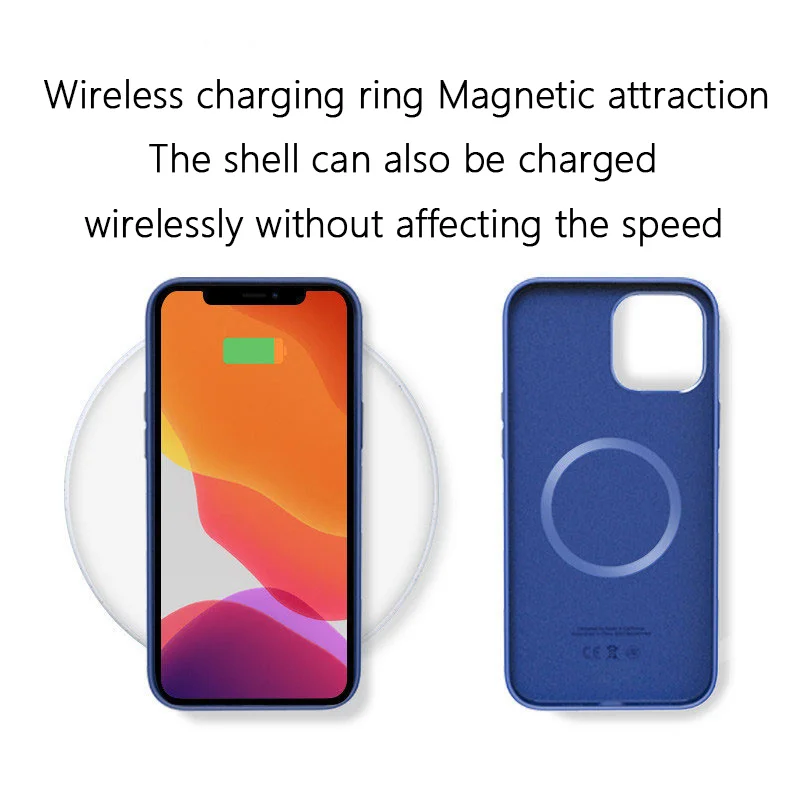 

Official Liquid Silicone Magsafe Magnetic Phone Case For iPhone 12 Pro Max 12Mini Case Original Luxury 1:1 Wireless Charge Cover