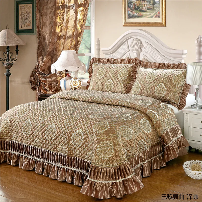 Новые товары 2020 года Золотое жаккардовое стеганое покрывало с хлопковым