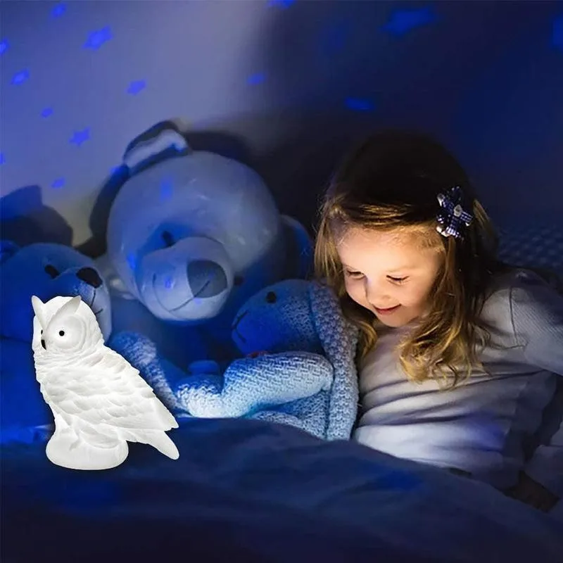 

Night Light LED Owl Shape Night Lamp Desk Table Lamp LR44 Battery Powered Animal Night Light Bedside Lamp Sleeping Lamp