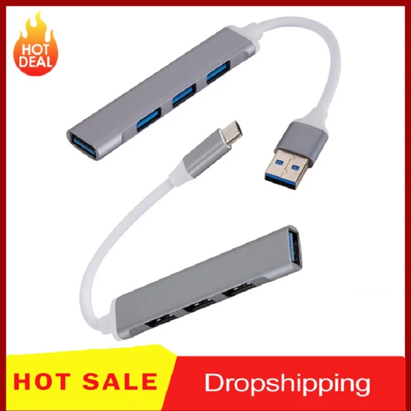 

USB C HUB 3.0 Type C 3.1 4Port Multiplexer Adapter Suitable For Computer Notebook Pen Accessories Portable HUB Extender Splitter