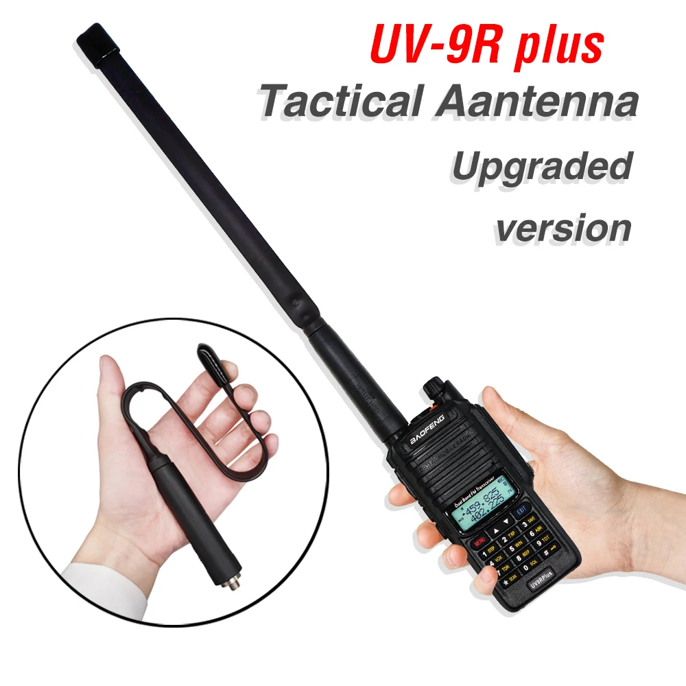 33 см CS тактическая Складная антенна SMA-Female Dual Band VHF UHF Для Baofeng Walkie Talkie UV-9R Plus uv-9r UV9R