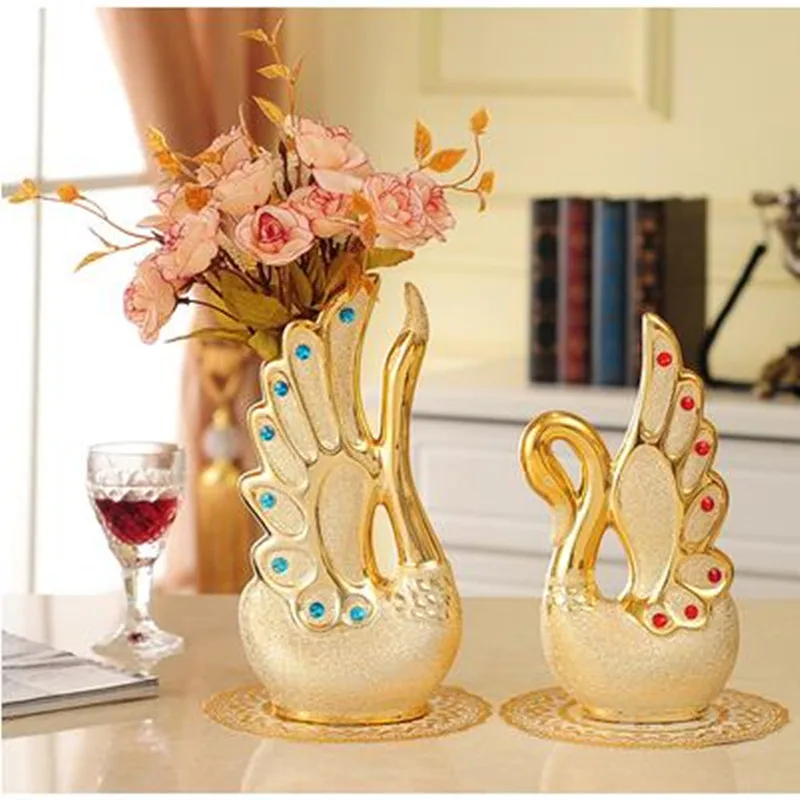 

Nordic creative ceramic swan crafts, home living room TV cabinet wine cabinet decorations, wedding decoration gifts