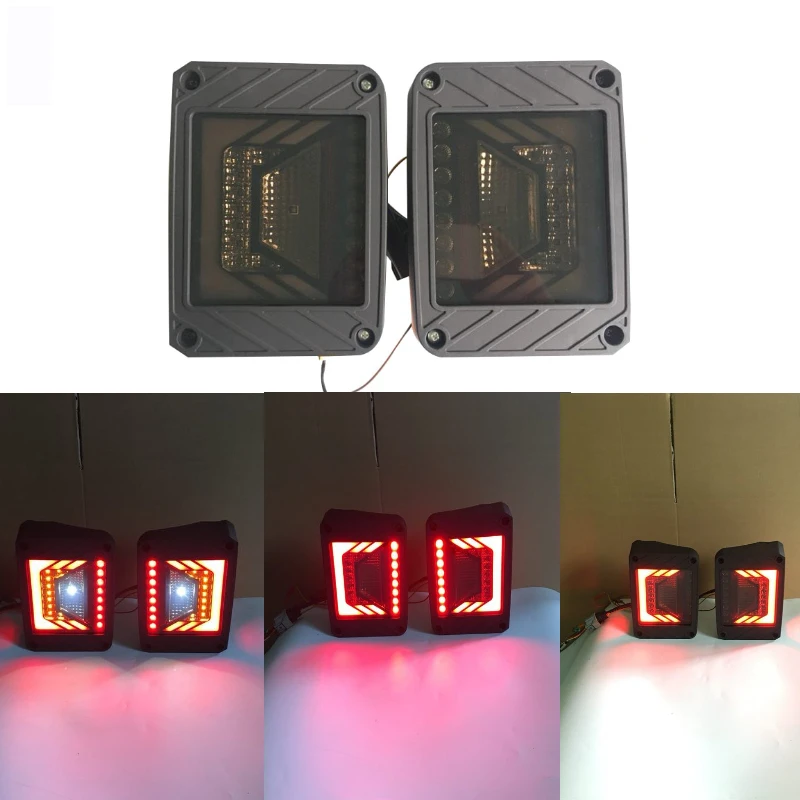 

Clear Smoke Lens LED Brake Taillights for Jeep Wrangler JK JKU 2007-2018