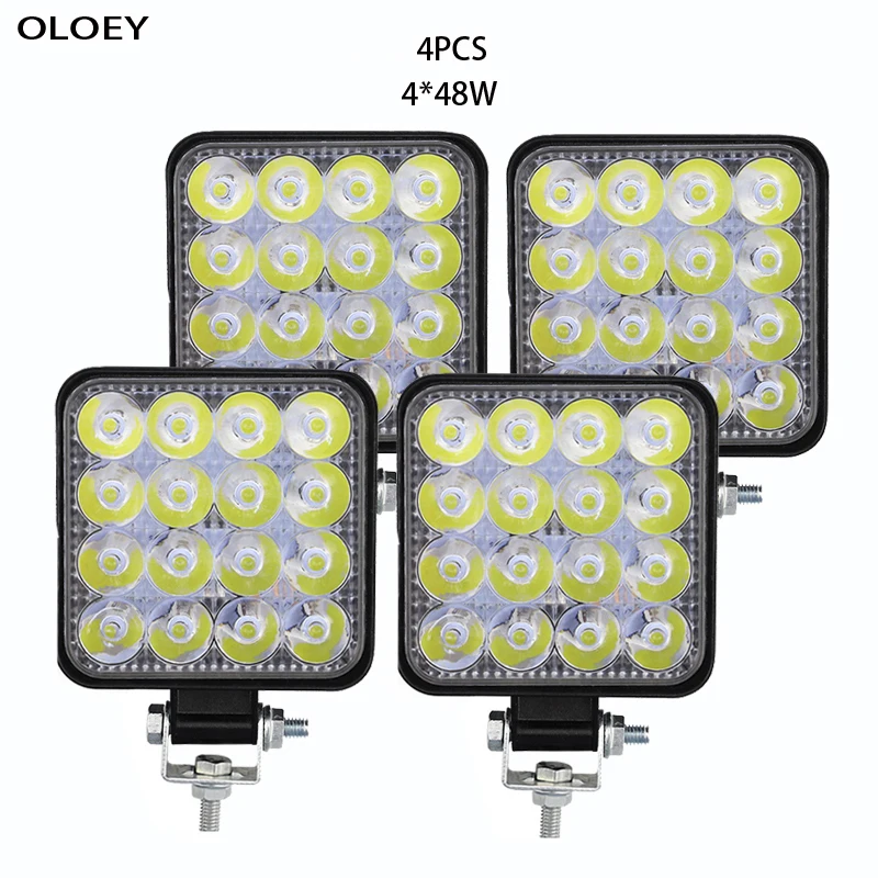 

Светодиодный фонарь для автомобиля, противотумансветильник светильник РА на голову, 48 Вт, 12 В