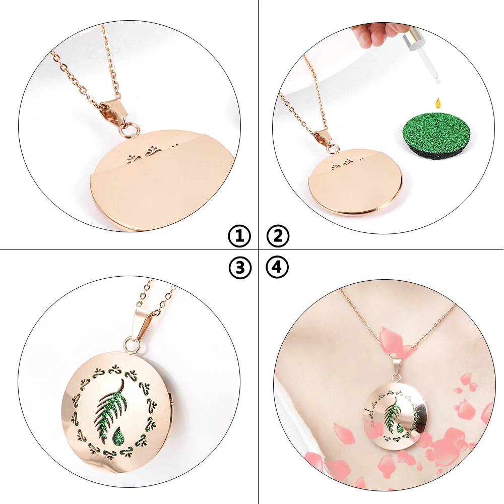 Животное ароматерапия диффузор Neckalce эссенция масло медальон со светорассеивателем кулон Аромат из нержавеющей стали розовое Золотое ювелирное ожерелье