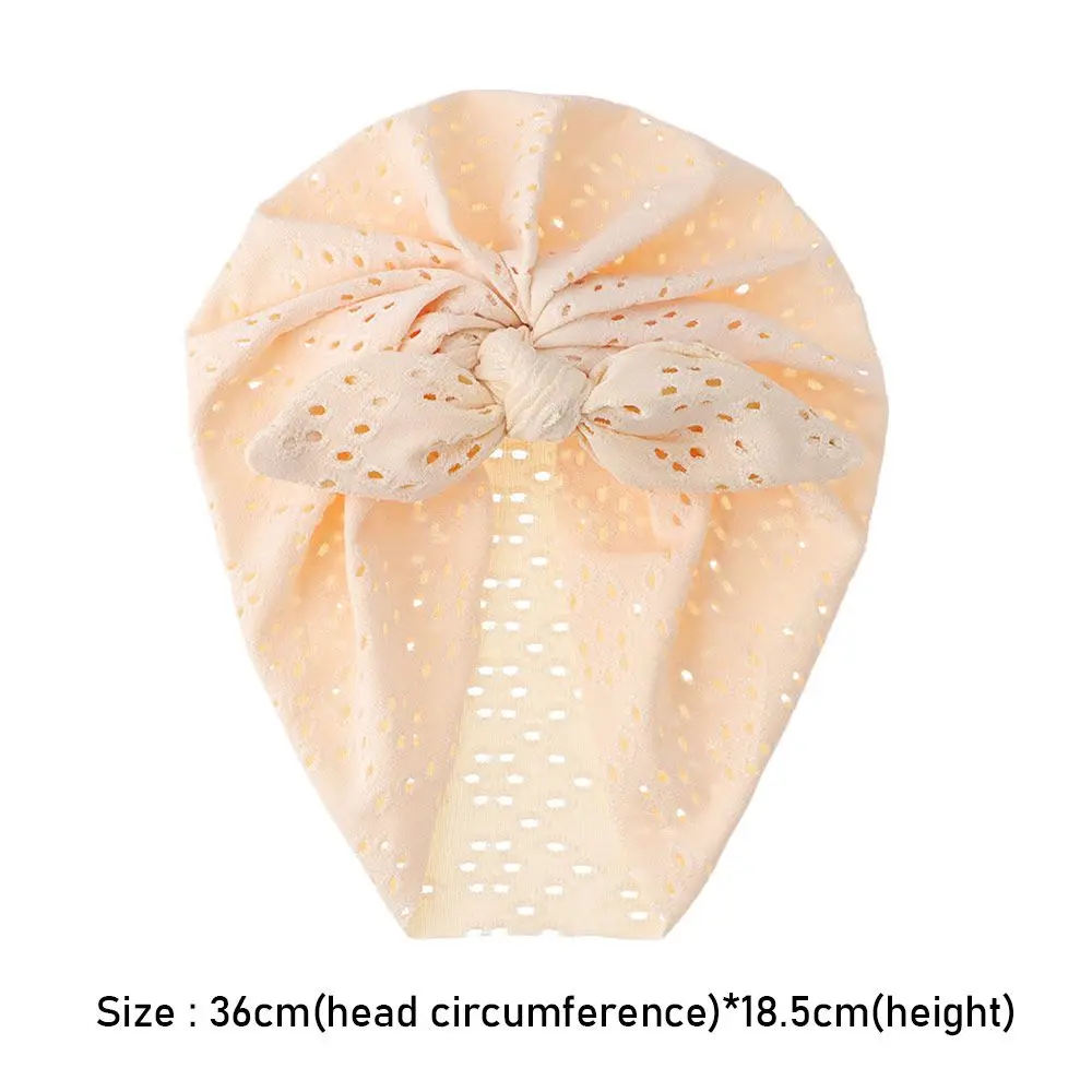 

Mesh Solid Baby Cotton Beanies Cute Bear Ear Bowknot Turban Hats Sweet Soft 0-3Y Elastic Caps for Newborn Baby Boy Girl Headwrap