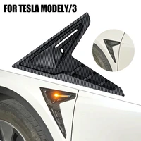 car side camera cover protection decoration exterior accesories carbon fiber abs indicator cover for 2021 tesla model 3 model y