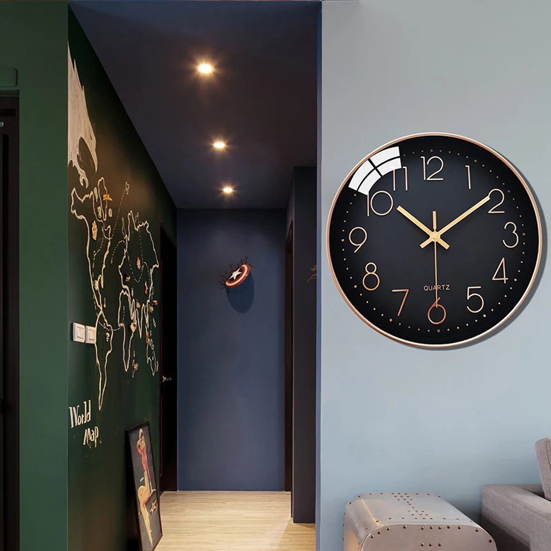 

12 Inch Kitchen Wall Clock Large Dinning Restaurant Cafe Decorative Wall Clock Clear Face Silent Non-Ticking Nice for Gift