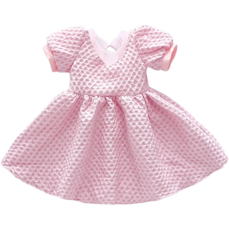 

Girls puff sleeve princess dress summer short sleeve dress kids clothes girls clothes flower girl dresses