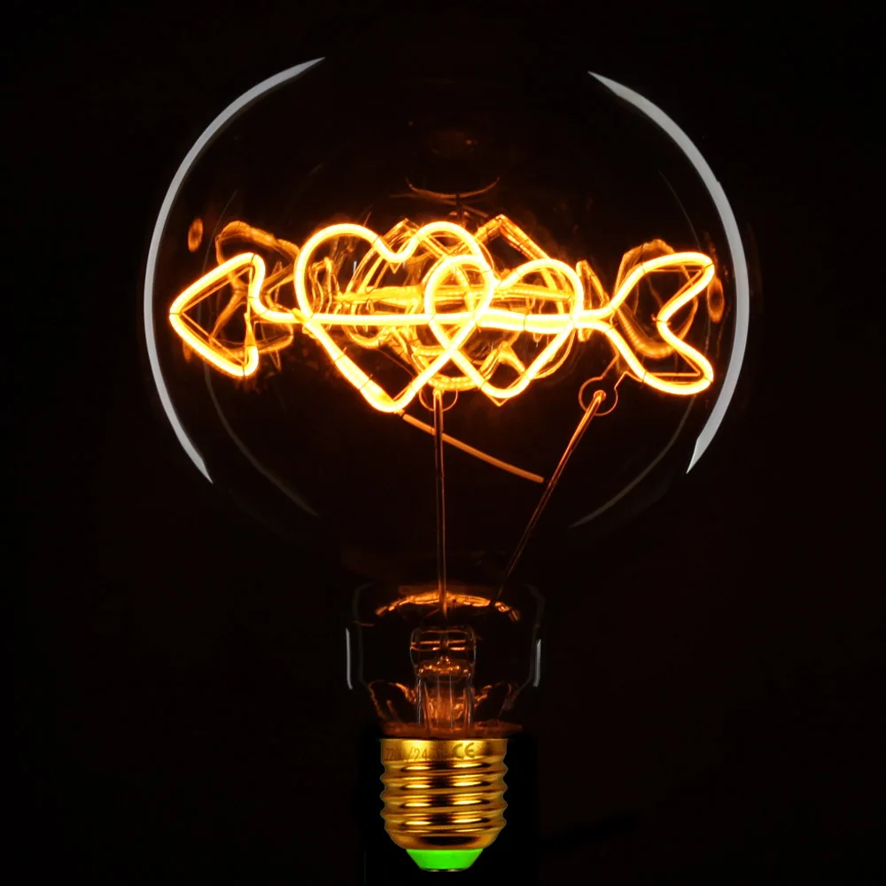 Марочные шарики edison домашняя декоративная светодиодная лампа накаливания 4 Вт с регулируемой яркостью G125Love Home Yes Note Copid's Arrow настольная лампа