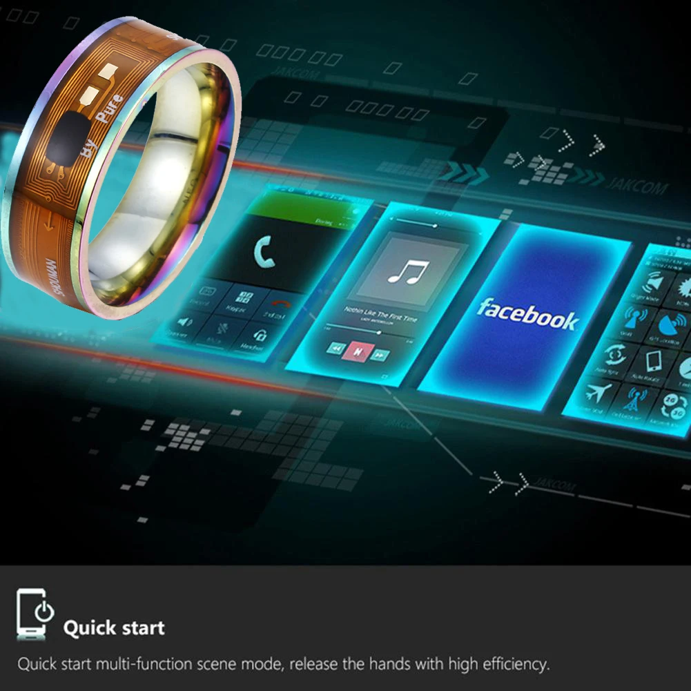 shouman smart magic nfc multifunctional waterproof intelligent wear for android windows phones equipment finger digital ring free global shipping