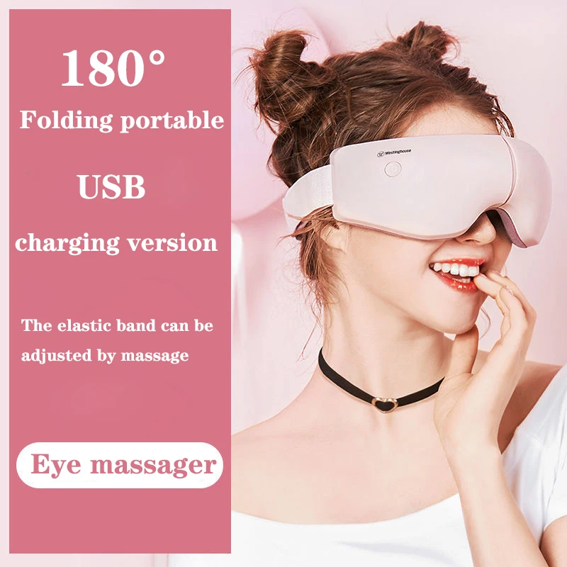 USB charging version eye protector with Bluetooth and music hot compress Multifunctional new 180   folding portable eye massager