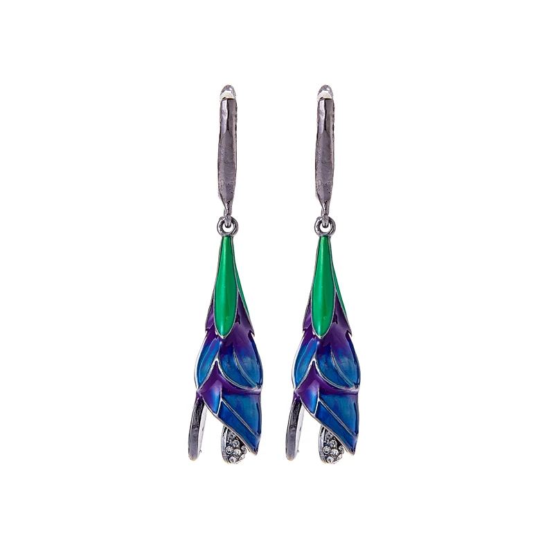 

Fashion exquisite and elegant purple flower earrings female temperament romantic charm Valentine's day gift wholesale