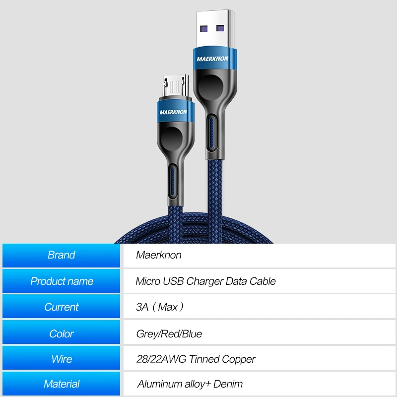 micro usb cable 3a fast charging charger nylon microusb wire cord for samsung s7 xiaomi redmi android mobile phone data cable 2m free global shipping