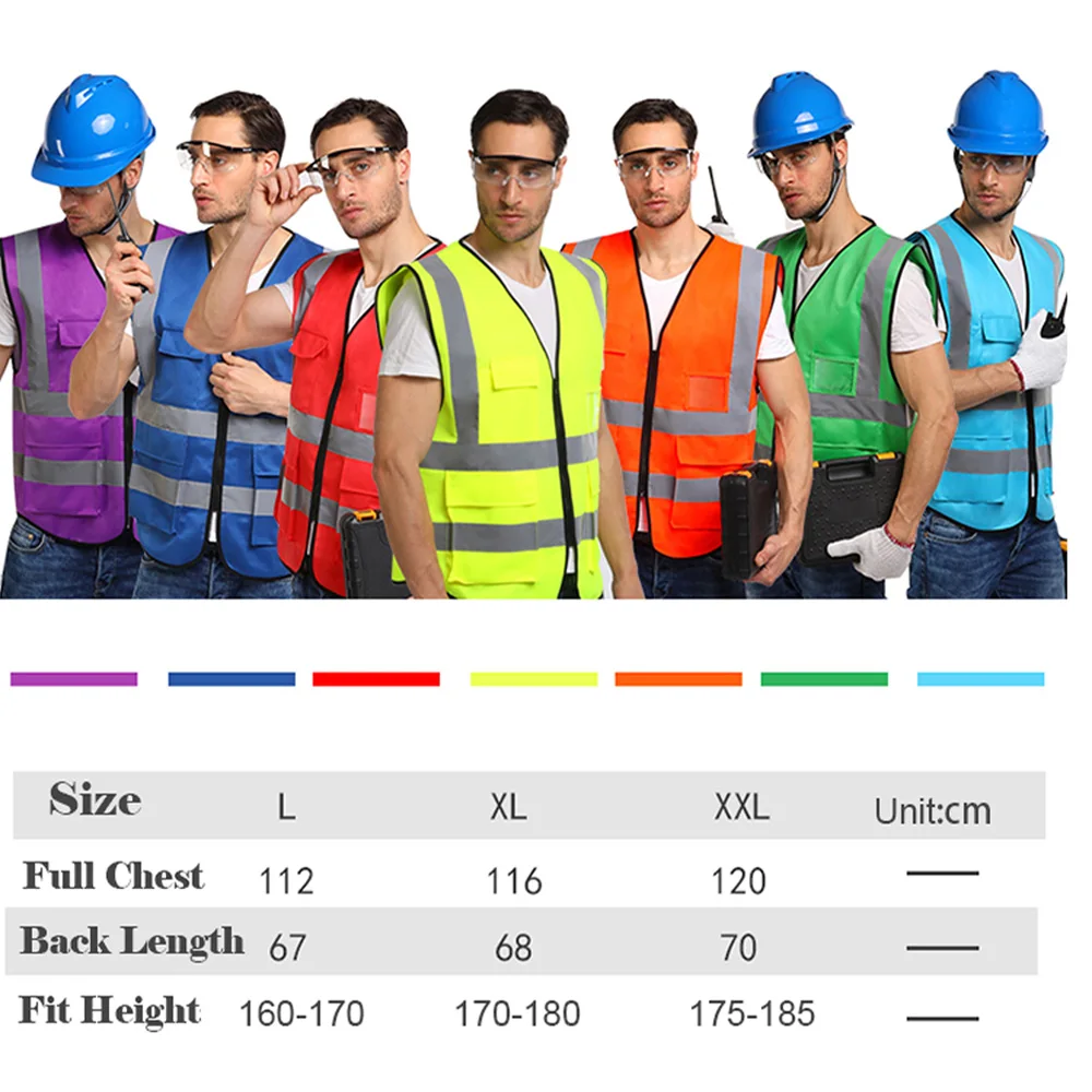 

Blue Reflective Clothing For Riding Safety Vest Jacket For Men Motor Bike Clothing
