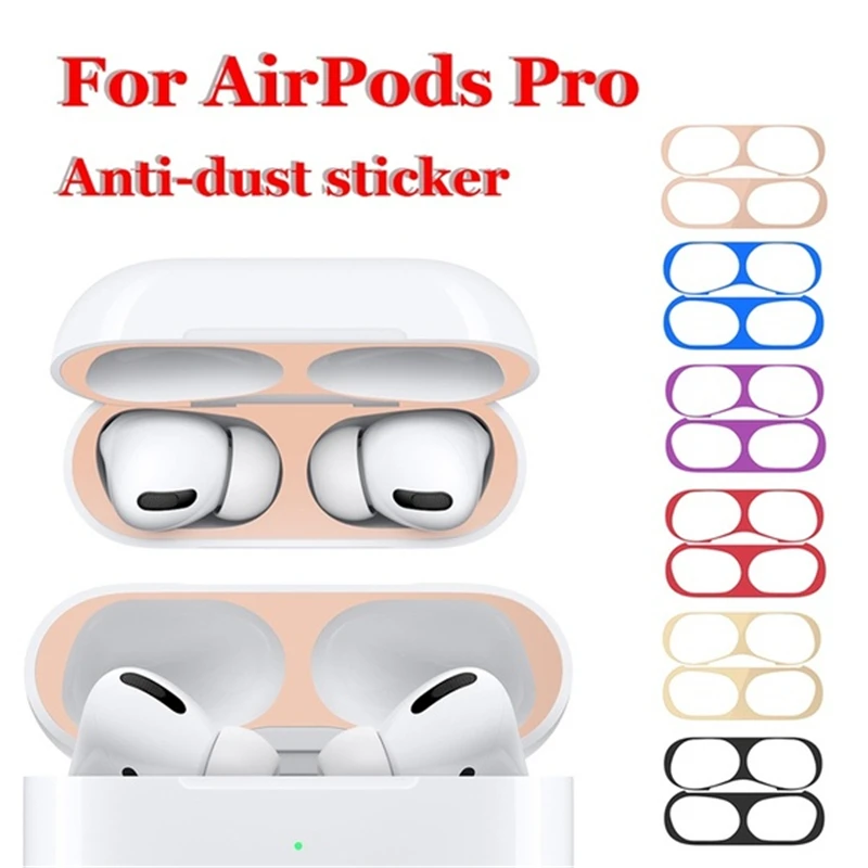 Металлическая Пылезащитная защита наклейки наушник чехол для Apple Airpods Pro 3
