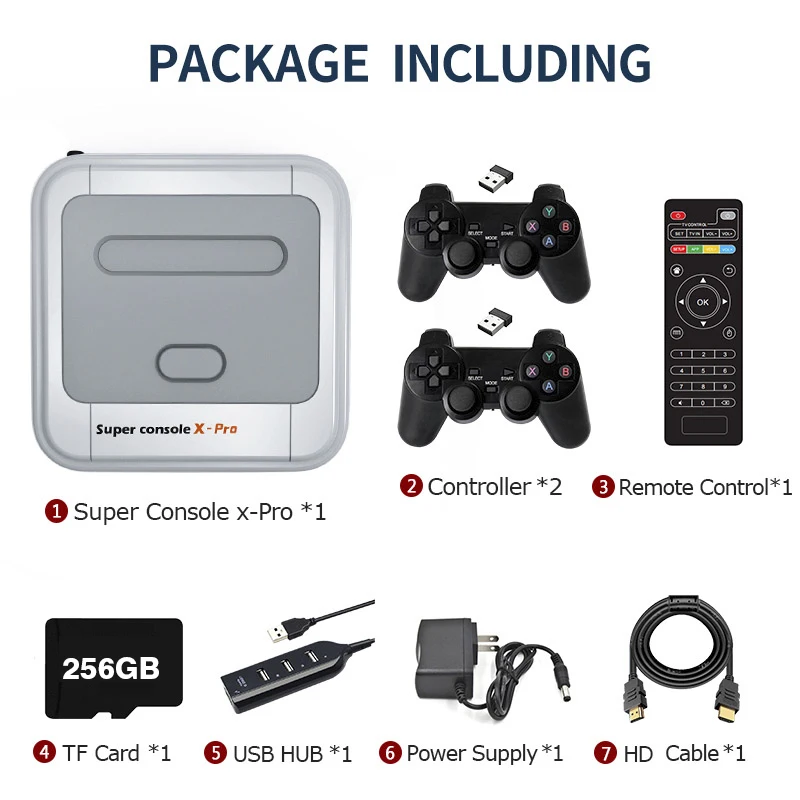 Super Console X PRO Retro Video Game Consoles Built-in 50000 Classic Games Mini TV Box 4K Portable Player with Controllers | Игровые