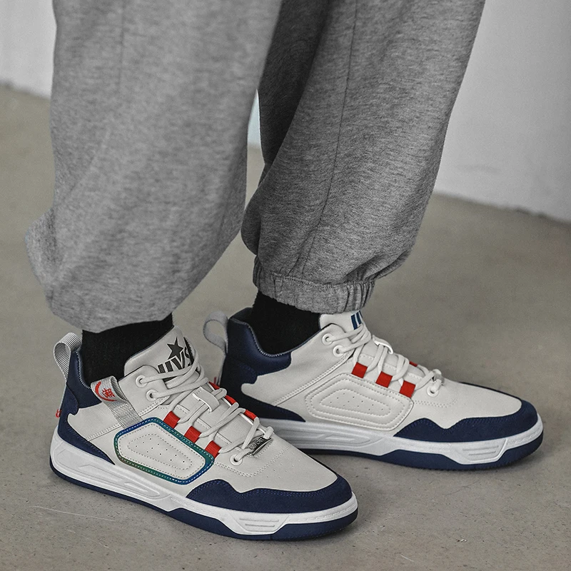 

High Top Board Shoes Men Flat Casual Men Running Shoes Tenis Masculino Comfort Round Head Walking Jogging Shoes Man Outdoor