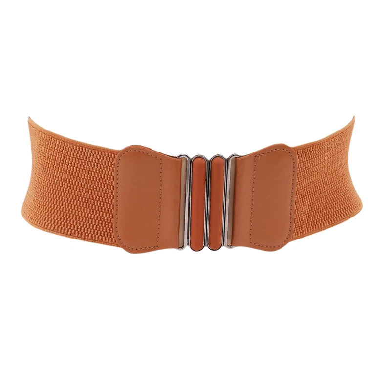 

1PC Fashion Spring Autumn Women Lady Fashion Metallic Color Soft PU Leather Wide Belt Square Buckle Wrap Waist Mujer Dress