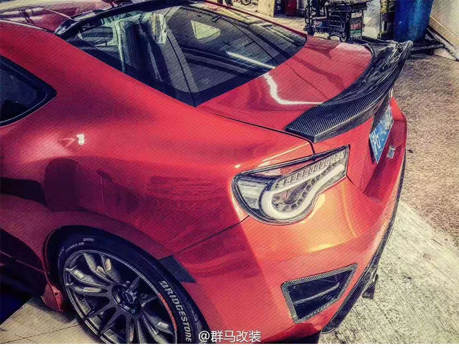 Subaru BRZ багажника автомобиля типа FRP грунтовка и карбоновый спойлер из материала для Toyota GT86 2012 2013 ноги спойлер