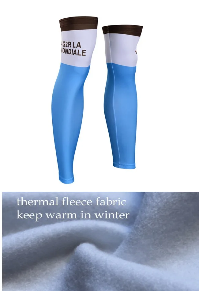 

WINTER FLEECE THERMAL 2019 AG2R TEAM Men's Cycling Leg Warmers WARMER Outdoor Sports MTB Bike Bicycle Legwarmers One Pair
