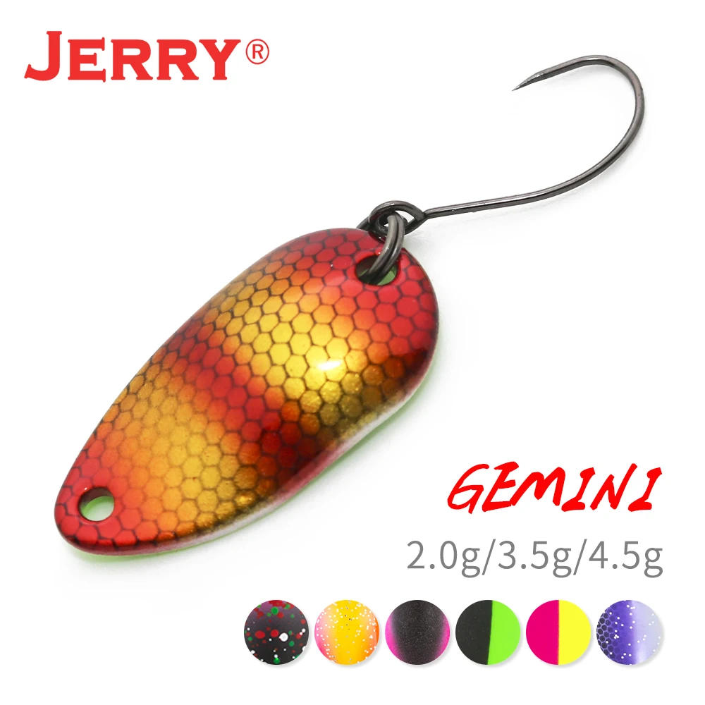 Jerry Gemini Pesca 2g 3.5g 4.5g Multiple Colours Micro Fishing Spoons Trout Spoon Wobbler Fishing Lures Spinner Bait