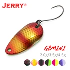 Jerry Gemini Pesca рыболовной сети 2g 3,5g 4,5 г несколько цветов Micro рыболовные ложки форель ложки рыболовные приманки-Воблеры вертушечная наживка