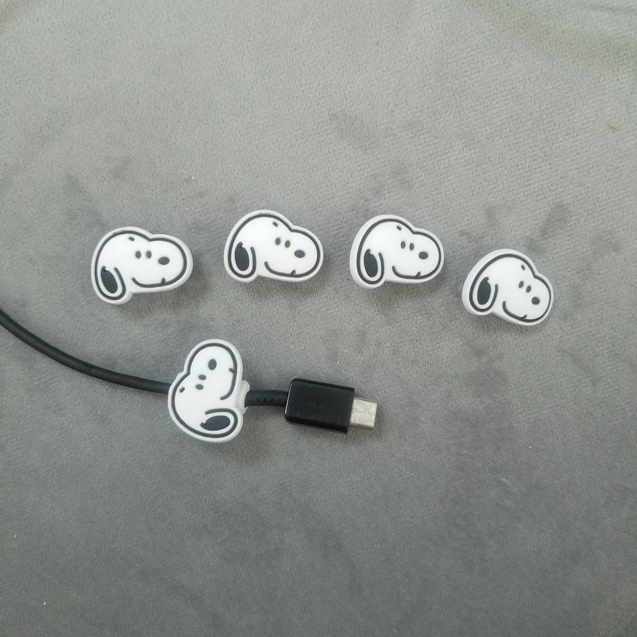 100 шт./партия, мультяшное Зарядное устройство USB, кабель для передачи данных, защита для iphone 5 6 7 8 X, защита шнура, защита для зарядки, защита usb-кабеля