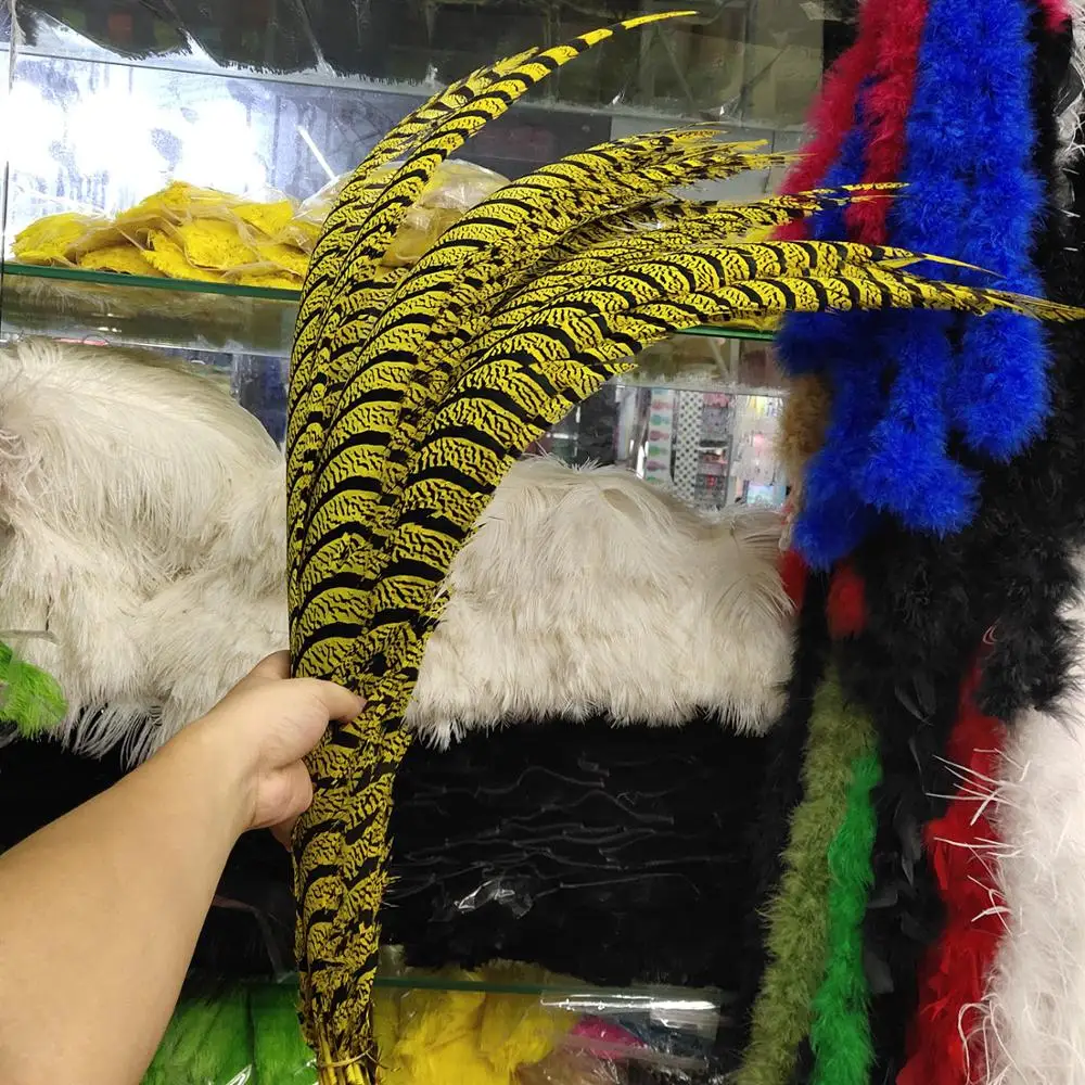Горячее предложение 5 шт. желтое леди амгерст фазан перо 32 36 дюймов/80 90 см для