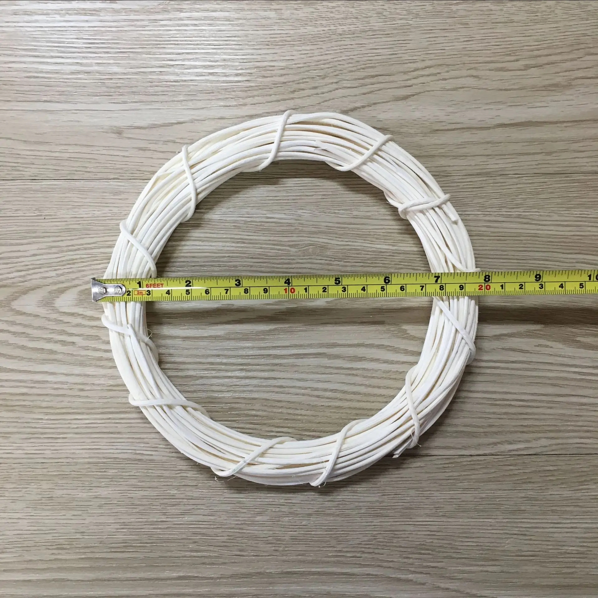 Round 20cm Белая звезда круглая форма венок из ротанга лоза цветок венок гирлянда на Рождество год Свадьба Вечеринка домашняя дверь DIY Украшение - Цвет: Round 20cm