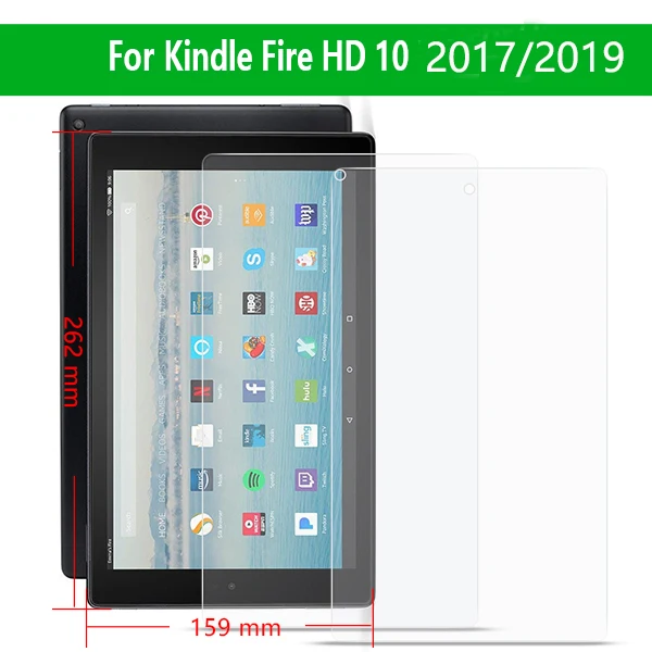 2 шт./лот закаленное стекло для Kindle Fire 7 9th поколения Защита экрана для / Kindle Fire HD8 HD10 funda - Цвет: FIREHD10 GHM2