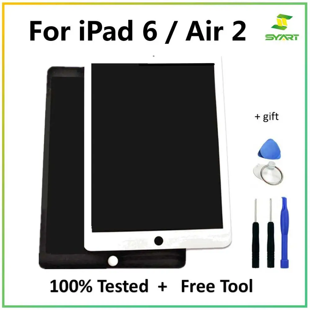 Для iPad Air 2 ЖК-дисплей + кодирующий преобразователь сенсорного экрана в сборе без