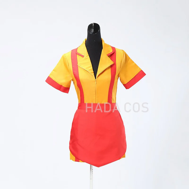 Custom Made 2 Broke Girls Cosplay Costume Halloween Outfit Max Black Caroline Wesbox Channing Sexy Suit Maid Apron Dress |