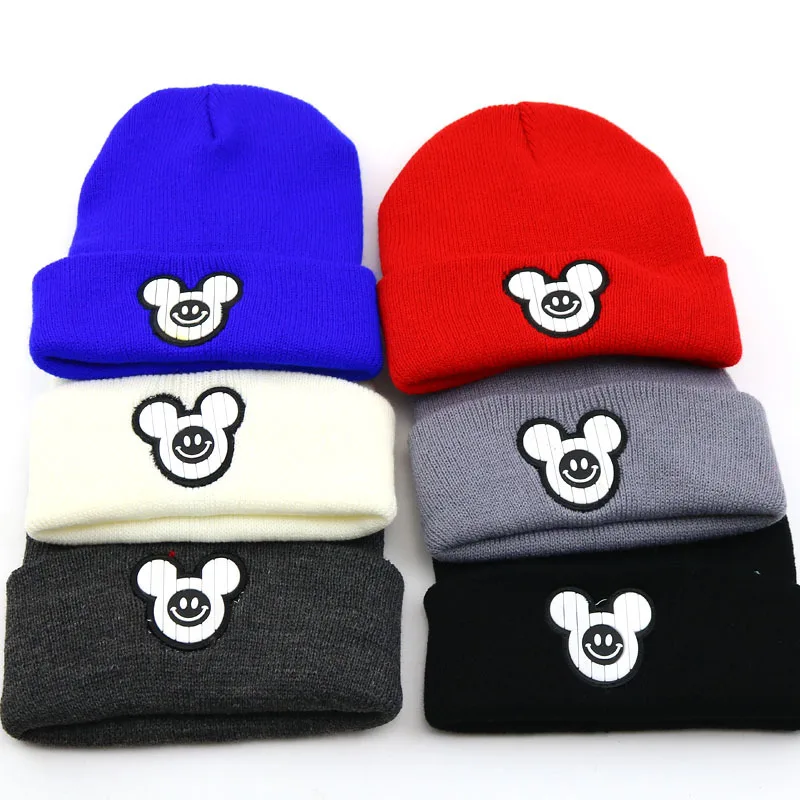 Детская зимняя шапка Микки для мальчиков и девочек реквизит новорожденных