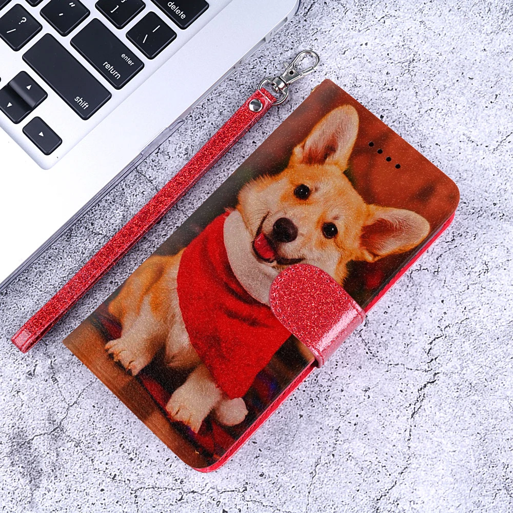 Блестящий чехол для Xiaomi redmi 6 Bling персонализированные изображения кожаный кошелек для iaomi redmi 6A мягкий кожаный фото женский кошелек