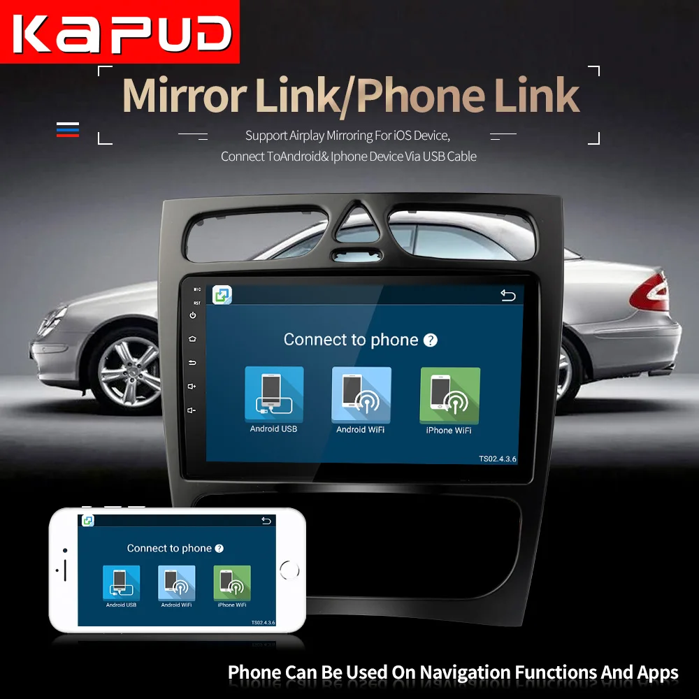 Капуд DSP ips Android 9 0 1024*600 сенсорный экран радио стерео без DVD автомобильный монитор