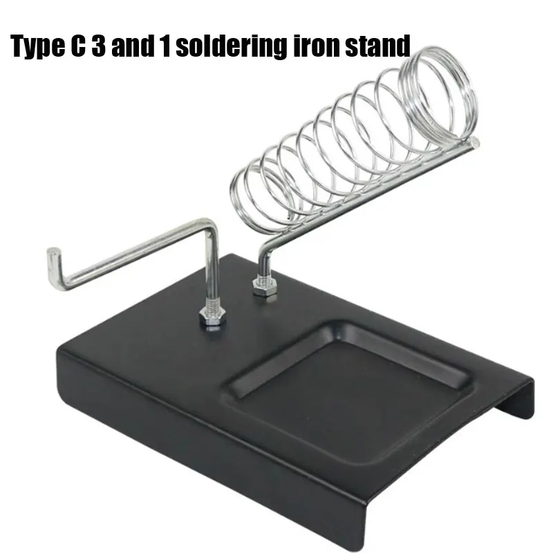 

Electric Soldering Iron Stand Holder with Welding Cleaning Sponge Pads Generic High Temperature Resistance