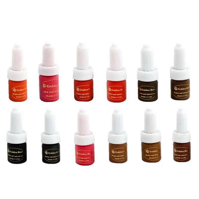 

DropShipping Best Pigment 5ml Golden Rose for Microblading Eyebrow Lip Beauty Supplies 10pcs