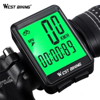 west biking bike computer wireless and wired cycling odometer stopwatch led measurable speedometer rainproof bicycle computer