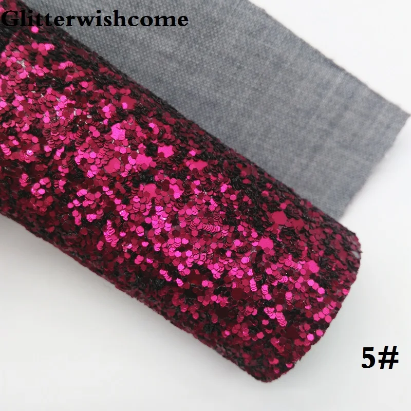 Glitterwishcome 21X29 см А4 Размер синтетическая кожа, матовая массивная блестящая кожа, искусственная ткань из искусственной кожи винил для бантов, GM042A - Цвет: 5