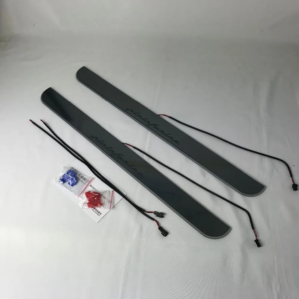 

Express delivery led door sill plate strip welcome light threshold guard protectors for fiat pininfarina