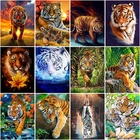 Алмазная 5D картина сделай сам с изображением тигра, полная круглая Алмазная вышивка Гепард, вышивка крестиком с изображением животных, украшение для творчества, домашний подарок