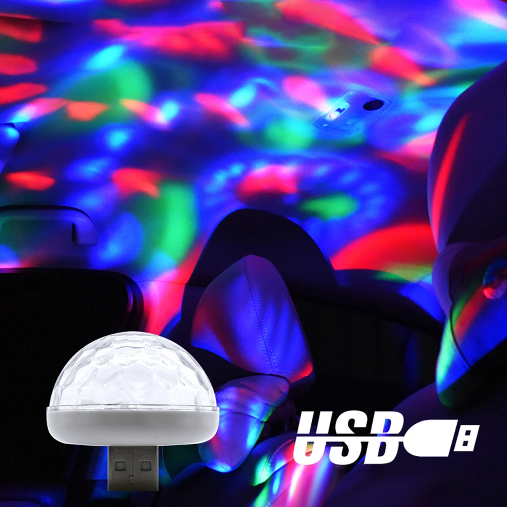 Светодиодная Автомобильная атмосферная лампа с USB декоративная RGB для mercedes benz w204