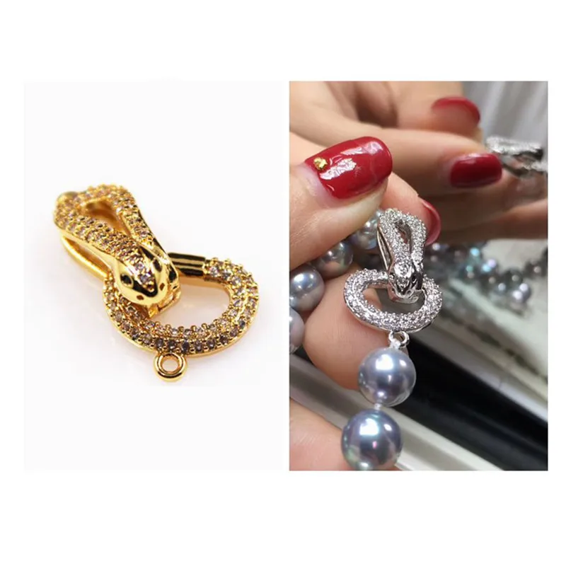 

Медные застежки, 18K позолоченные DIY жемчужные ювелирные изделия, фурнитура, крепежные соединители, застежки для DIY драгоценных камней, жемчу...