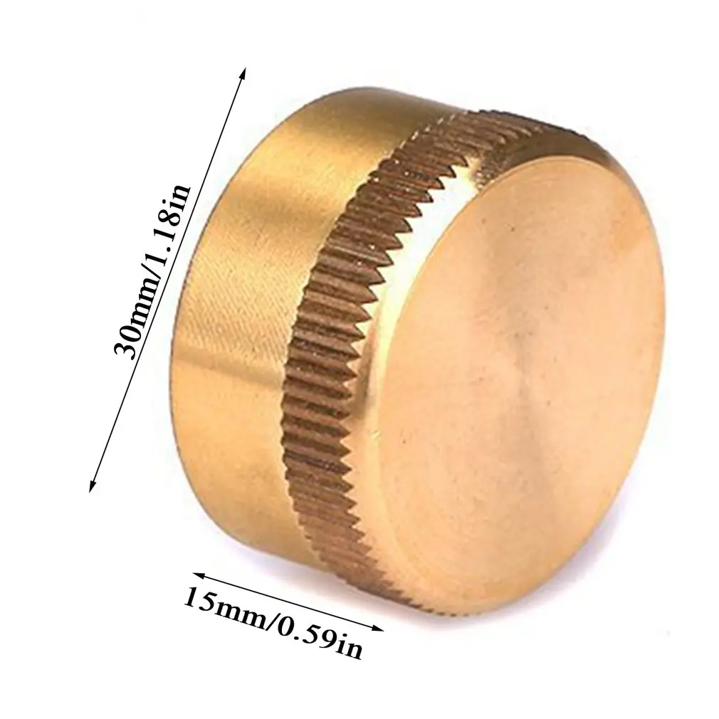 

Brass Cap Refill Solid 1 LB Propane Bottle Gas Tank Cylinder Protect Sealed Cap for Outdoor Camping Stove Cooking Universal