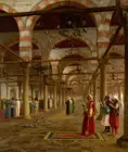 Молитвенный постер Jean Leon Gerome в мечети, Художественная печать, картины большими парами маслом, холст для домашнего декора, настенное искусство