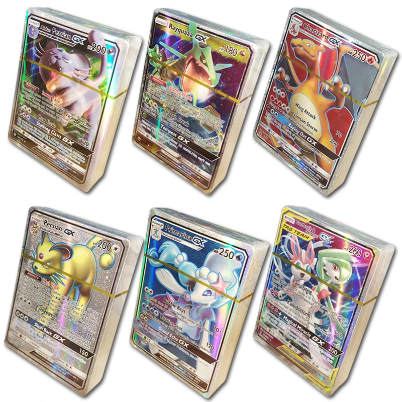 300 шт. Волшебная флеш карта Pokemon 300GX английская версия POKEMON без повторов игровая